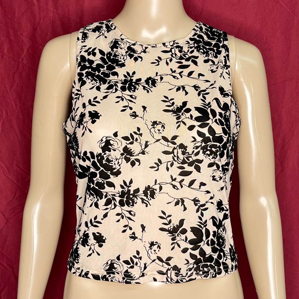 Joocy Babi Nude Velvet Body Con Cropped Top Large